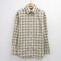 XL★古着 ショーンジョン 長袖 シャツ メンズ コットン 生成り他 チェック 26feb27