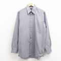 L★古着 長袖 シャツ メンズ 00年代 00s USA製 グレー 26feb27