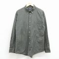 XL★古着 ピューリタン 長袖 シャツ メンズ 00年代 00s ボタンダウン 緑他 ストライプ 26feb27
