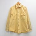 XL★古着 カベラス 長袖 シャツ メンズ 80年代 80s コットン 黄 26feb28