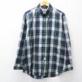 L★古着 マックレガー 長袖 シャツ メンズ 90年代 90s ボタンダウン 緑他 チェック 26mar04