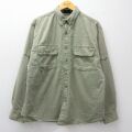 XL★古着 ルート66 長袖 シャツ メンズ 00年代 00s コットン ボタンダウン 緑 26mar05