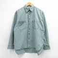 L★古着 長袖 シャツ メンズ 90年代 90s 薄緑 26mar06