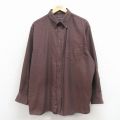 XL★古着 アロー 長袖 シャツ メンズ 00年代 00s 大きいサイズ ボタンダウン USA製 茶 26mar11