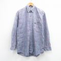 L★古着 リー Lee 長袖 シャツ メンズ 00年代 00s コットン ボタンダウン 紫系他【spe】 26mar12
