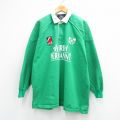 XL★古着 長袖 ラガー シャツ メンズ 00年代 00s IRISH 緑他 26mar13