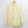 XL★古着 アロー 長袖 シャツ メンズ 90年代 90s 大きいサイズ ボタンダウン USA製 薄黄 26mar23