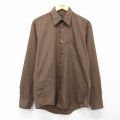 L★古着 長袖 シャツ メンズ 80年代 80s 茶 26mar24