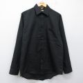L★古着 バンヒューセン 長袖 シャツ メンズ 90年代 90s USA製 黒系 ストライプ 26mar24
