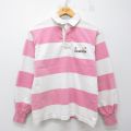 S★古着 バーバリアン 長袖 ラガー シャツ メンズ 90年代 90s ラクロス コットン カナダ製 白他 26mar31