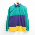S★古着 長袖 ラガー シャツ メンズ 90年代 90s 緑他 26apr01