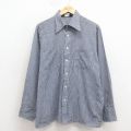 XL★古着 バンヒューセン 長袖 シャツ メンズ 80年代 80s 濃紺他 チェック 26apr02