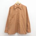 XL★古着 シアーズ 長袖 シャツ メンズ 70年代 70s 濃ベージュ 霜降り 26apr02