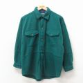 S★古着 ビューグルボーイ 長袖 フリース シャツ メンズ 00年代 00s 緑 26apr04