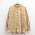 XL★古着 セントジョンズベイ 長袖 シャツ メンズ 00年代 00s コットン ボタンダウン ベージュ 26apr04