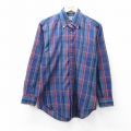M★古着 マックレガー 長袖 シャツ メンズ 90年代 90s ボタンダウン 紺他 チェック 26apr09