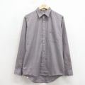 L★古着 バンヒューセン 長袖 シャツ メンズ 90年代 90s USA製 グレー 霜降り 26apr11