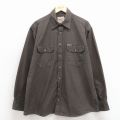 XL★古着 ウールリッチ 長袖 シャツ メンズ 00年代 00s コットン こげ茶 26apr11