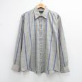 XL★古着 長袖 シャツ メンズ 00年代 00s ベージュ他 チェック 26apr20
