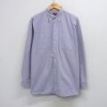 XL★古着 JOS A BANK 長袖 シャツ メンズ 90年代 90s ロング丈 コットン ボタンダウン USA製 紫系 26apr23
