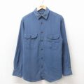 L★古着 ウールリッチ 長袖 シャツ メンズ 紺 26apr24