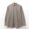 L★古着 アロー 長袖 シャツ メンズ 90年代 90s オックスフォード ボタンダウン USA製 ベージュ 26apr24
