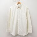 L★古着 アロー 長袖 シャツ メンズ 90年代 90s オックスフォード ボタンダウン USA製 生成り 26apr24