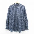 ベーシックエディションズ 90s 長袖シャツ ネイビーチェック XL | 古着