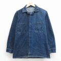 長袖シャツ デニム ネイビー M | 古着