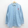 リー 00s 長袖シャツ ネブラスカハスカーズ ネイビー XL | 古着