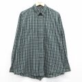 長袖シャツ チェック グリーン XL | 古着