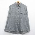90s 長袖シャツ チェック ブラック XL | 古着