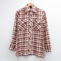 S★古着 リー Lee 長袖 シャツ メンズ 70年代 70s USA製 バーガンディ 26jun03