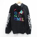 L★古着 長袖 フルジップ トップス パーカー メンズ COZUMEL 魚 ブラック 26jun03