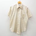 90s 半袖シャツ ベージュチェック L | 古着