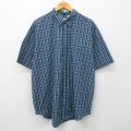 ベーシックエディションズ 00s 半袖シャツ ネイビーチェック XL | 古着