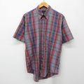 90s 半袖シャツ パープルチェック L | 古着