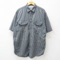 00s 半袖シャツ ネイビーチェック XL | 古着