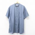 00s 半袖シャツ ノーカラー グレー XL | 古着