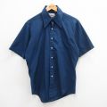 M★古着 キャンパス 半袖 シャツ メンズ 70年代 70s 紺 ネイビー 24jul30 中古 トップス