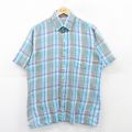 アロー 90s 半袖シャツ ネイビーチェック L | 古着