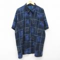 00s 半袖シャツ ネイビー XL | 古着