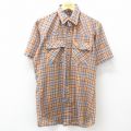 リーバイス 80s 半袖ウエスタンシャツ ブラウンチェック L | 古着