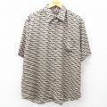 00s 半袖シャツ 総柄 ベージュ XL | 古着