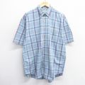 セントジョンズベイ 90s 半袖シャツ ネイビーチェック XL | 古着