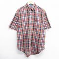 トミーヒルフィガー 90s 半袖シャツ ワンポイントロゴ レッドチェック L | 古着
