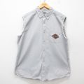XL★古着 ハーレーダビッドソン Harley Davidson ノースリーブ シャツ メンズ ビッグロゴ コットン グレー 25apr23 中古 トップス
