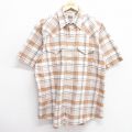 XL★古着 ELY 半袖 ウエスタン シャツ メンズ 90年代 90s ベージュ他 カーキ チェック 25apr25 中古 トップス