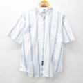 90s 半袖シャツ ホワイトストライプ L | 古着