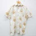 半袖シャツ 花総柄 ベージュ XL | 古着